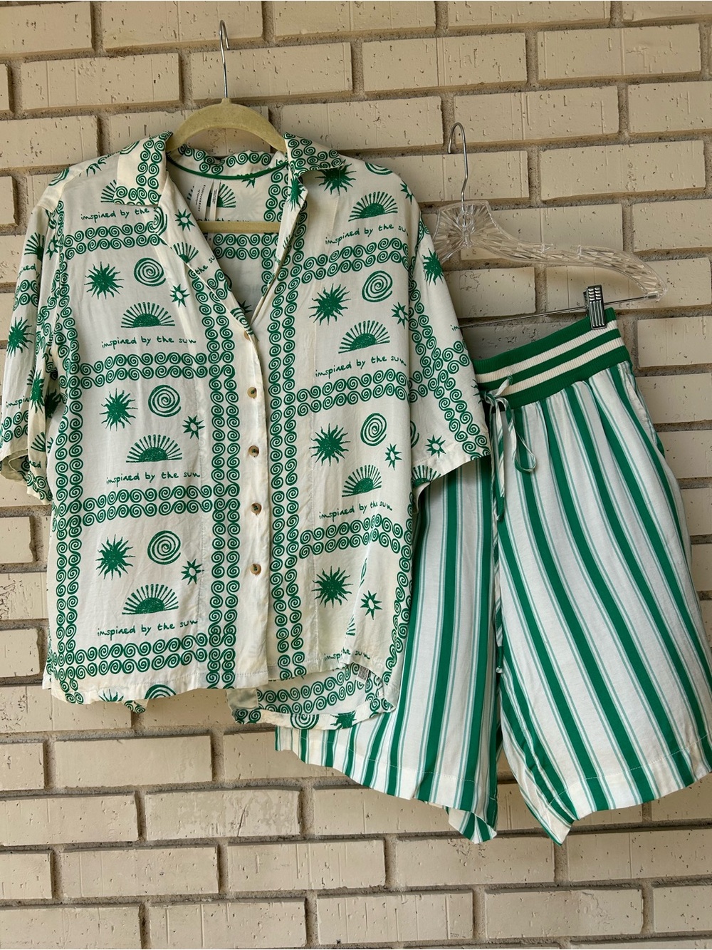 Anthropologie Satin Short Set